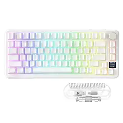 ATTACK SHARK X85PRO Tri-mode Gasket Mechanical Keyboard WHITE COUNTER LINE