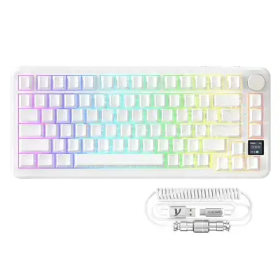 ATTACK SHARK X85PRO Tri-mode Gasket Mechanical Keyboard WHITE COUNTER LINE