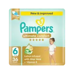 Pampers, Ultimate Comfort, Taped Diapers, Size 6, 13+ Kg -36Pcs