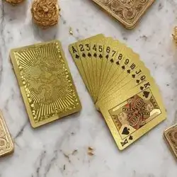 1 Set Matte Golden Dragon PVC Durable Playing (54) Cards, Suitable For Celebration Events Such As, Halloween, New Year/for Gift
