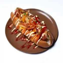 Hot Dog with Green Pepper & Onion