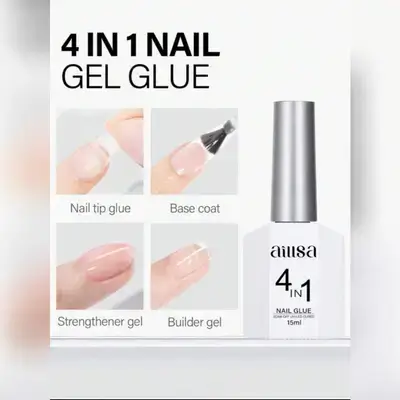 AILLSA Nail Glue,15ml/1Pc Soak Off LED/UV
