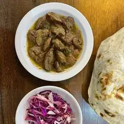 Chicken Liver with Bread and Salad