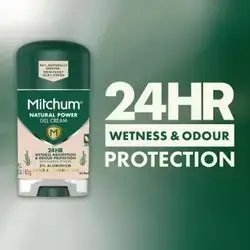 mitchum natural power gel cream 24h