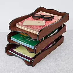 Wooden File Holder 3 Layers