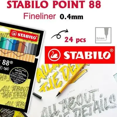 STABILO Fine Liner 24 Colors