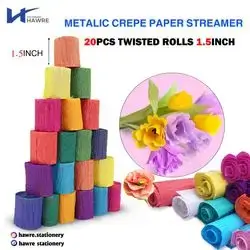 Metallic Crepe Steamer 20pcs-1.5inch