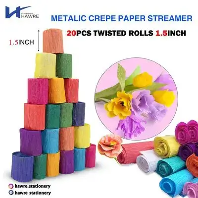 Metallic Crepe Steamer 20pcs-1.5inch
