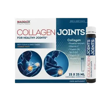 Collagen Joints For Health Joints Orange Taste 15 Drinkable Ampoules×25ml _ MADDOX