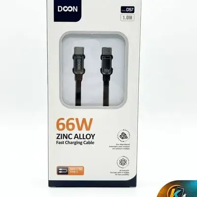 Doon 66W zinc alloy Fast Charging cable Type-C to Type-C