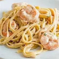 Shrimp Fettucine White Creamy White Sauce