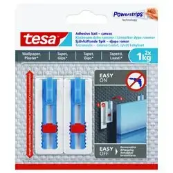 Tesa Adhesive Canvas Nail Sensitive Surfaces, Adjustable