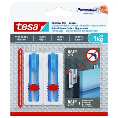 Tesa Adhesive Canvas Nail Sensitive Surfaces, Adjustable