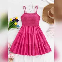 Soleia Solid Ruffle Hem Cami Dress - XL