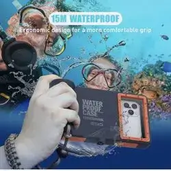 AICase (2nd Gen) Universal Waterproof Underwater Photography Housings for iPhone13/13 Pro Max/13 Pro/13 Mini/12/11//XR/8/7/6[50ft/15m], Diving Case for Galaxy S21 5G/S21 Plus/S21 Ultra/Note 20/10/S10
