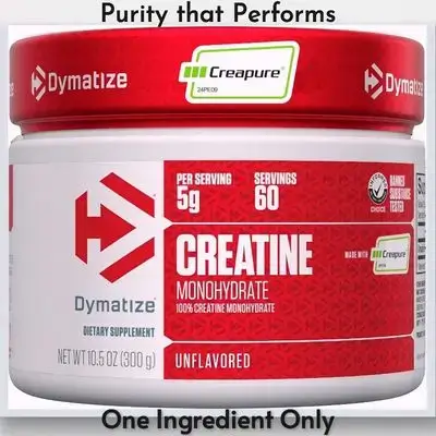 Dymatize 100% Creatine Monohydrate with Creapure, creatine Monohydrate, Creatine for men and women , highest quality creatine, creapure creatine, 60 Servings (300g)