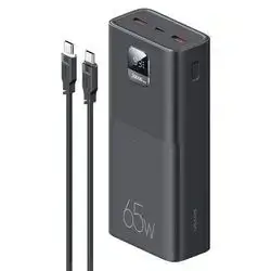 Powerbank USAMS PB68 30000mAh 65W QC 3.0 PD Fast Charge + USB-C/USB-C Cable 100W black (US-CD185)