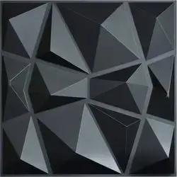3D Wall Panels Matt Black D094