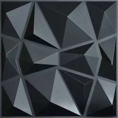 3D Wall Panels Matt Black D094