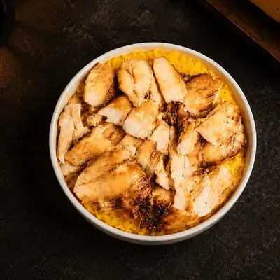 Chicken Shawarma on Rice - Chicken Shawarma Fatteh
