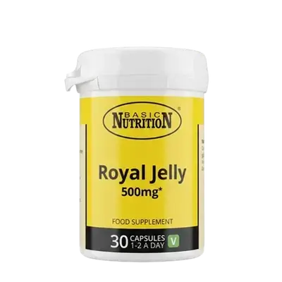 Royal Jelly 500mg 30 Capsules _ BASIC NUTRITION