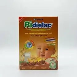 Ridielac cereal from 1 years to 3 years milk& wheat with banana and date 200g