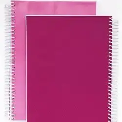 Plastic colors notebook book - 2 parts -A4 - colour for girl