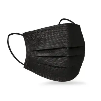 Disposable Face Mask - Black 3-Ply Face Mask with Ear loops - 1 pcs