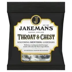 Jakemans Throat & Chest Soothing Menthol Lozenges 73g