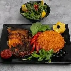 Fried Fish With Red Rice 