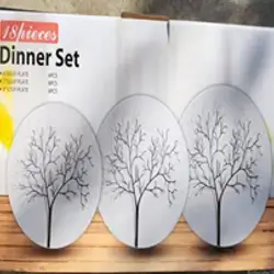 Dinner Set Soup Plate 3 Sizes 18p�