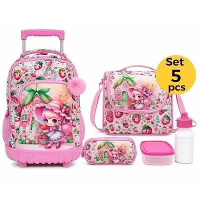 Trolley Bag School Set 5pcs