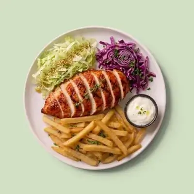 Chicken Steak and Diet Fries (Air Fried)