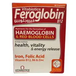 4 x Vitabiotics Feroglobin B12 Slow Release 30 Capsules