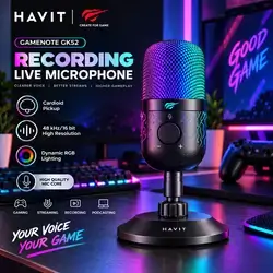 HAVIT RECORDING LIVE MICROPHONE GAMENOYE GK52