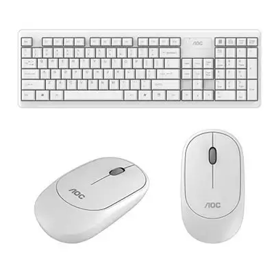 AOC KM200 Wireless Mouse and Keyboard Set (White)
