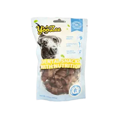 YooZee Dental Snacks With Nutrition Chicken Flavor Small Knotted Bone 100g