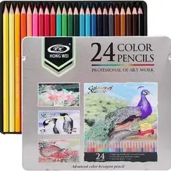 Iron Box Artist Colored Pencils Cans 24 Colors