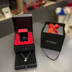 Necklace, Lock, Box And Flowers
