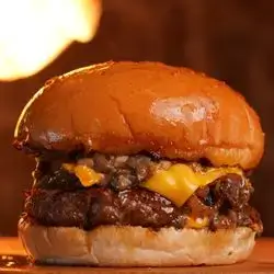 Mushroom Burger With Fries