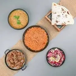 Red Rice And Qalya And Lentil Soup
