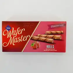 Time Wafer Master Rolls With Strawberry Cream 65G