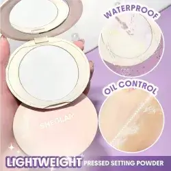 SHEGLAM Magic Veil Setting Powder-Alabastercompact Powder Natural Translucent.