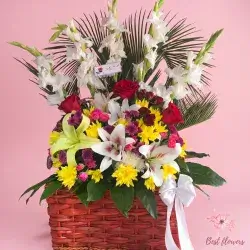 Basket Of Flowers-Colors