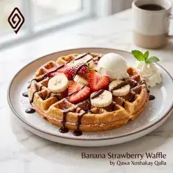 Banana Strawberry Waffle
