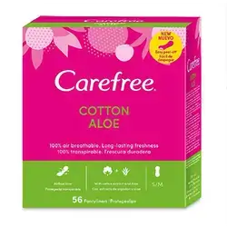 Carefree Cotton Aloe (S/M) 56Pantyliners