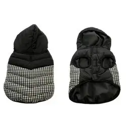 Dog jacket puffer black/white XS