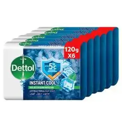 Dettol Cool Bar Soap Menthol & Eucalyptus Scent 6 x 120 g