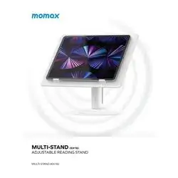 Momax Multi-Stand Adjustable Reading Stand for Laptops & Tablets - White