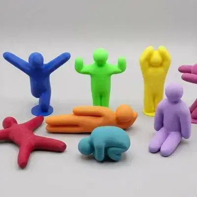 Meccha Chameleon Characters - All Og Poses - Free 3d Print Model Random Color